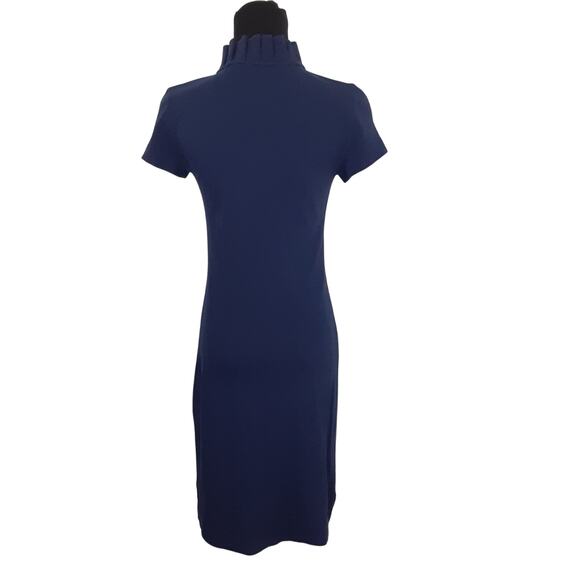 Lilly Pulitzer Clary Polo Shirt Dress Short Sleeve Dress Navy Blue XS Nautical - Picture 4 of 12